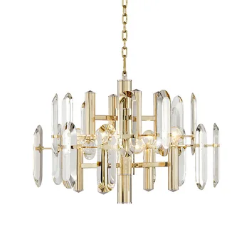 

Summary of gold design modern crystal chandeliers CONDUCTED light crystal chandelier dining room pendant lamp