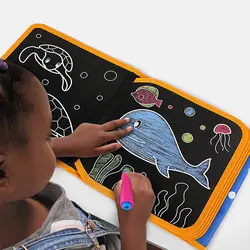 Портативный детский альбом для рисования книжка-раскраска мел доска животное морская жизнь раскраска доска "сделай сам" детские игрушки