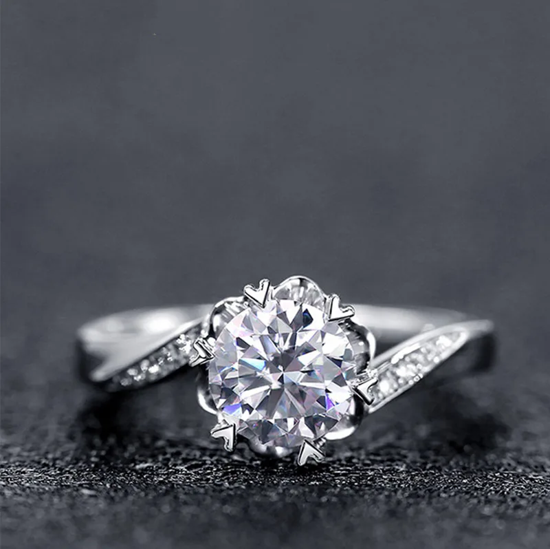 18K 750Au Золотое кольцо Moissanite бриллиантовое кольцо обручальное кольцо D Цвет VVS с национальным сертификатом