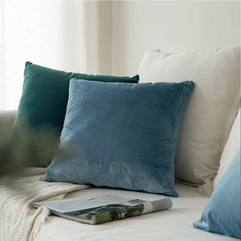 

Luxury Velvet Cushion Cover Soft Comfortable Pure Color Pillowcase Throw Pillow Cover Home Decor for Bedroom Sofa 45x45cm