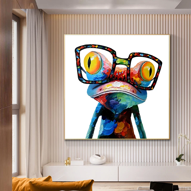 

Modern Graffiti Fog Pop Art Canvas Posters Paintings Animals Wall Posters and Prints Frog with Pictures for Living Room Cuadros