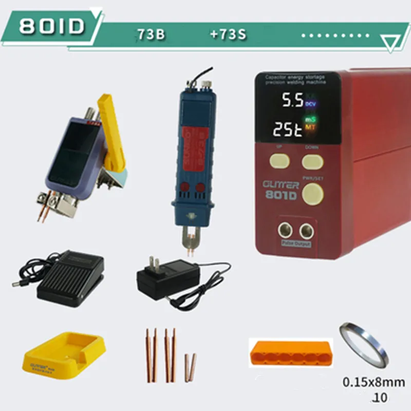 best soldering iron GLITTER 801D Faraday Capacity Spot Welding machine 9900KW Battery welder Spot Welder 0.2mm Pure Nickel welding 0.1-0.35mm 1800A cheap stick welder