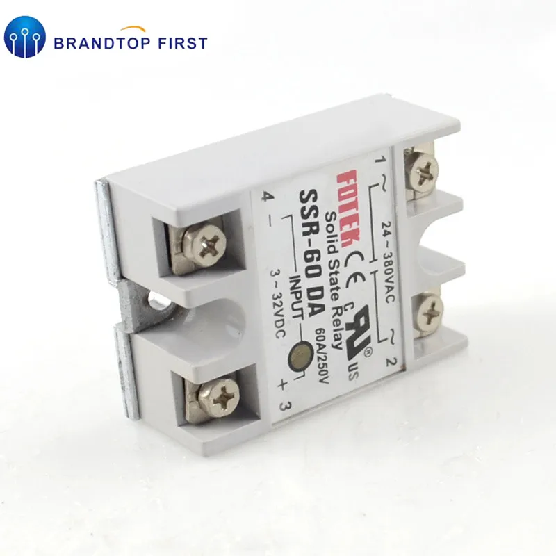 SSR-60 DA, твердотельные реле SSR 60DA 60A 3-32VDC/24-380VAC SSR-60DA
