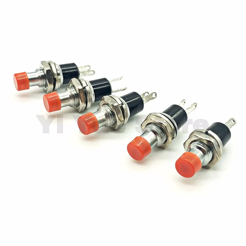 10Pcs PBS-110 Mini Momentary Push Button Switch ON OFF 7mm Red Push Button Micro Switch (12)