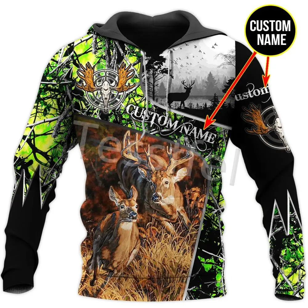 

Tessffel 3D Printed Camo Hunter Forest Animal Hunting New Autumn/Winter Harajuku Sweatshirt Zip Hoodie Pullover Style-11