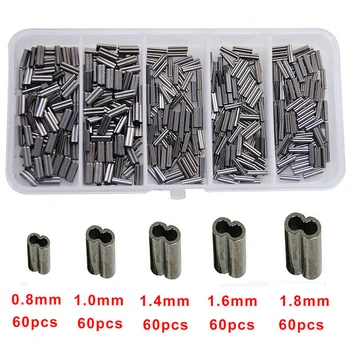 

Double Barrel 300pcs Fishing Sports Tube Tackle Connector Kit Copper Accessory
