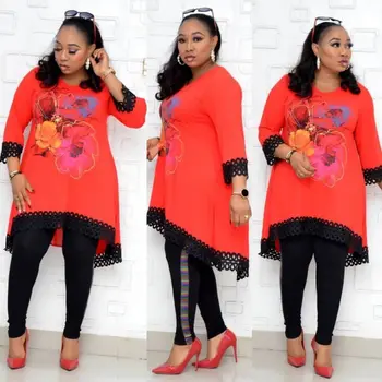 

2020 Dashiki Traditional African Clothing Two Piece Set Women Africaine Print Diamond Pants+loose Tops African Clothes Plus Size