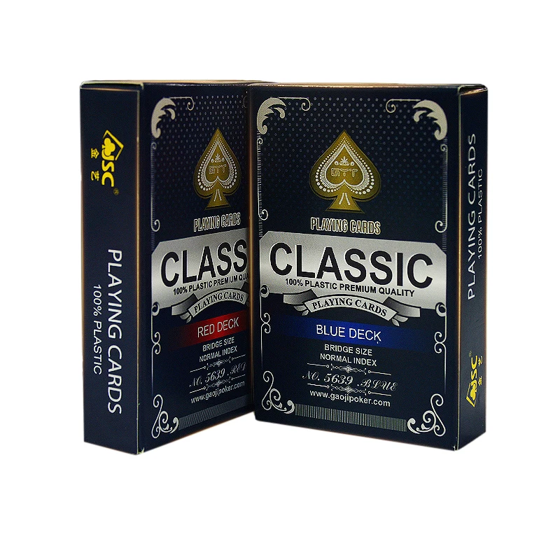 Poker-Cards Texas-Holdem Plastic Black Waterproof 10 100%Pvc-Dropship 1pc