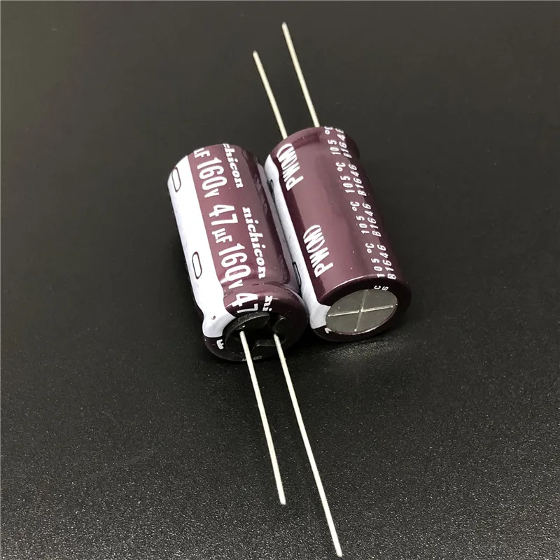 6pcs 47uF 160V NICHICON PW Series 12.5x25mm Low Impedance long life ...