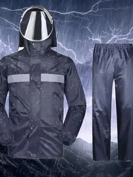 

Split Raincoats Highlight Reflective Strip Raincoats Men Women Rain Coat Outdoor Waterproof Rain Gear Motorcycle Hooded Rainsuit