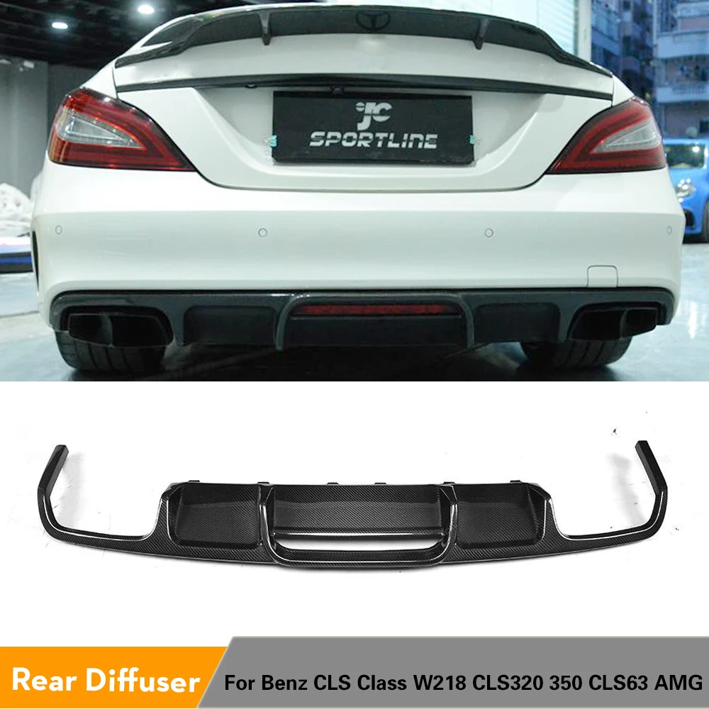 Carbon Fiber Hinten Stossstange Diffusor Lip Spoiler Fur Mercedes Benz Cls Klasse W218 Cls63 Amg Cls320 Cls350 Limousine 4 Tur 2015 2017 Bumper Exhaust Lip Spoilerbumper Lip Spoiler Aliexpress
