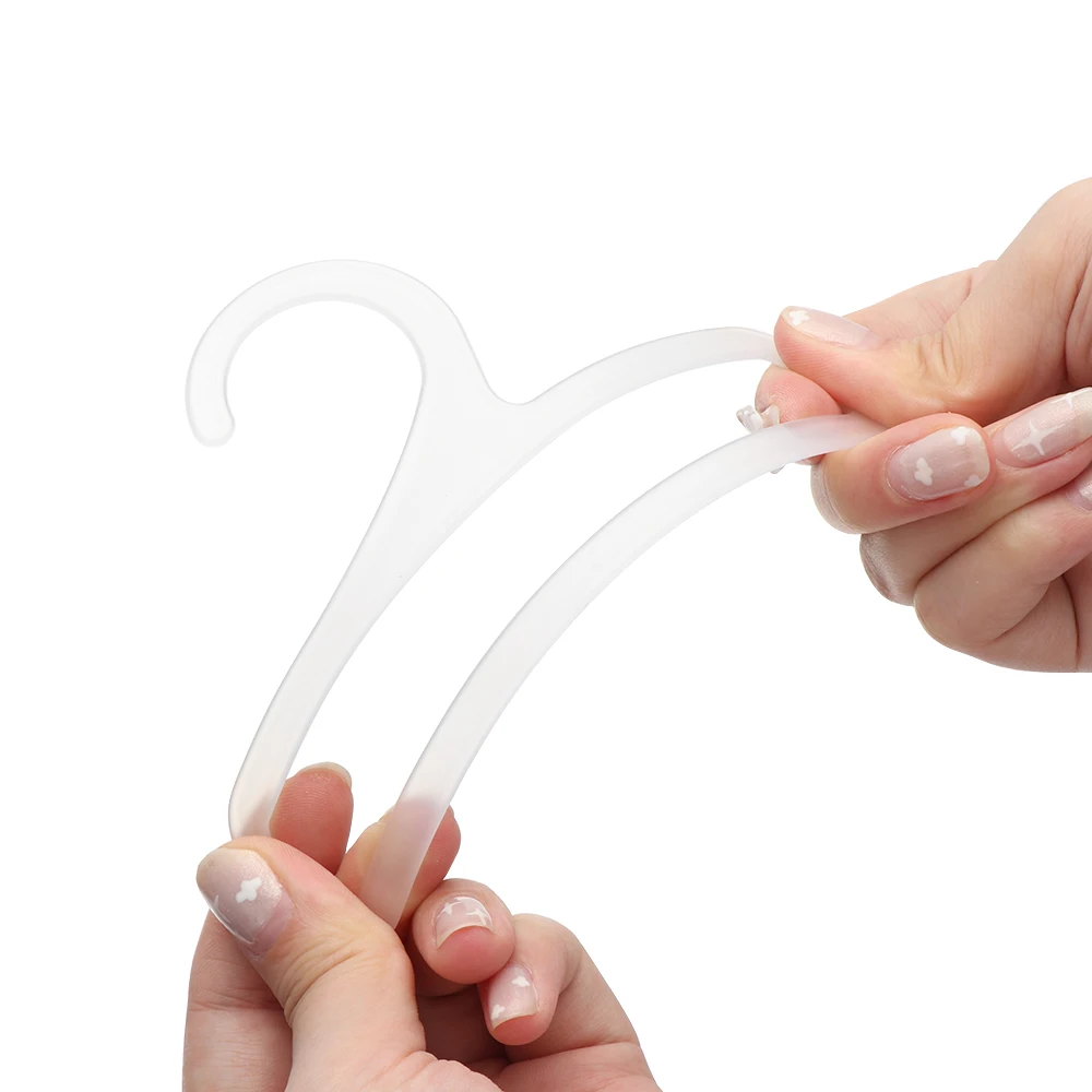 10 PC 14cm/17cm Mini Hanger Rectangular Non-slip Thicken Shawl Scarf Hanger Plastic Drying Racks Home Mini Storage Holder 4