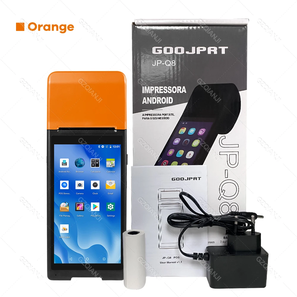 miniature printer Q8 POS Terminal Handheld 3G WiFi 58mm Thermal Receipt Printer Android 8.1 for Loyverse Brazil football Betting Parking app SII portable instant photo printer Printers