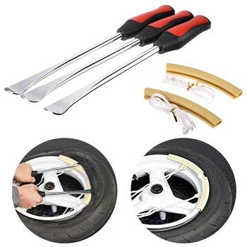 

Tire Change Tool Set Tire Dismounting Mounting Kit Tyre Spoon Lever Tools Rim Protector Sheaths for Motorcycle Car Accessories