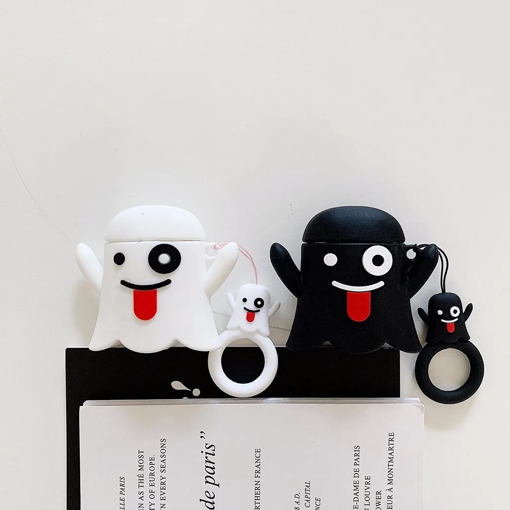 Силиконовый чехол для AirPods на Хэллоуин, беспроводной Чехол для зарядки наушников, защитный чехол s с анти-висящей пряжкой 916#2