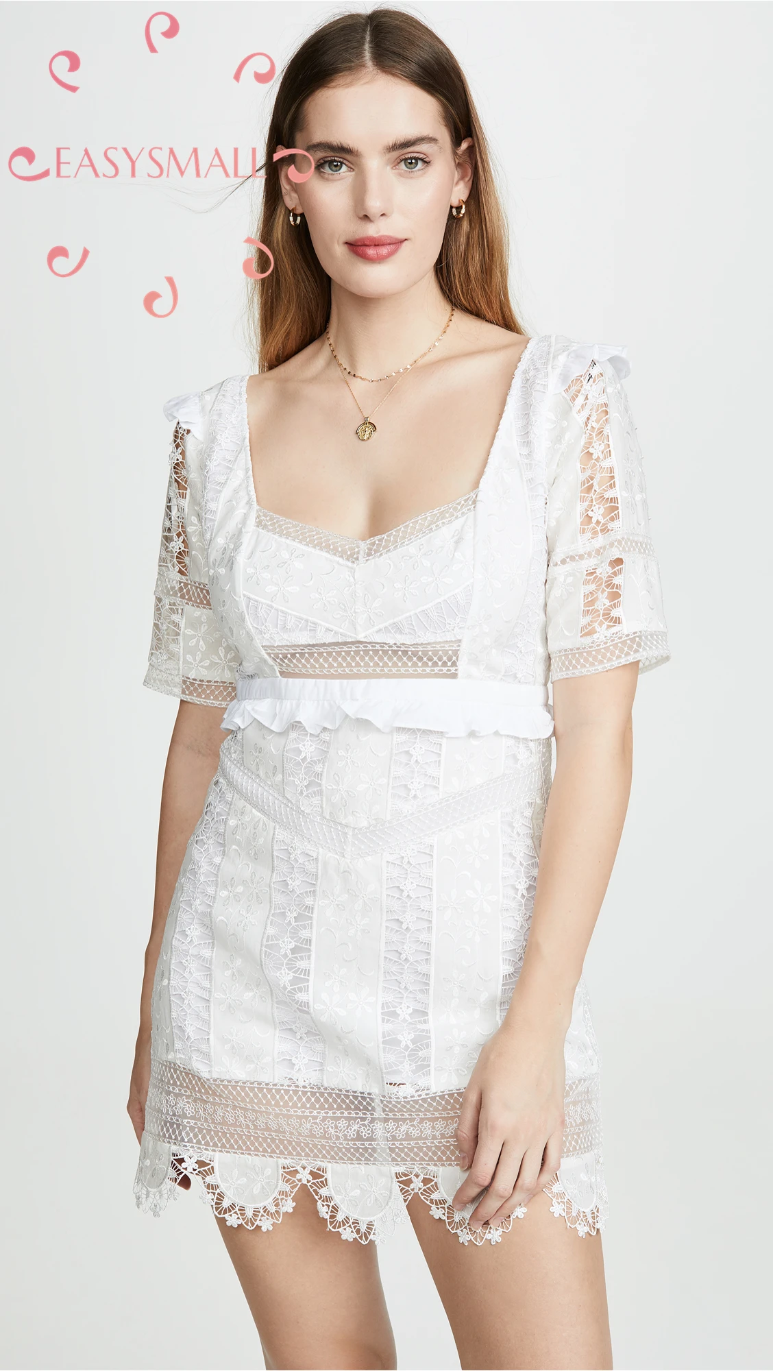 EASYSMALL for love lemons женское платье модное сексуальное винтажное летнее эксклюзивное высококачественное Повседневное платье с высокой талией