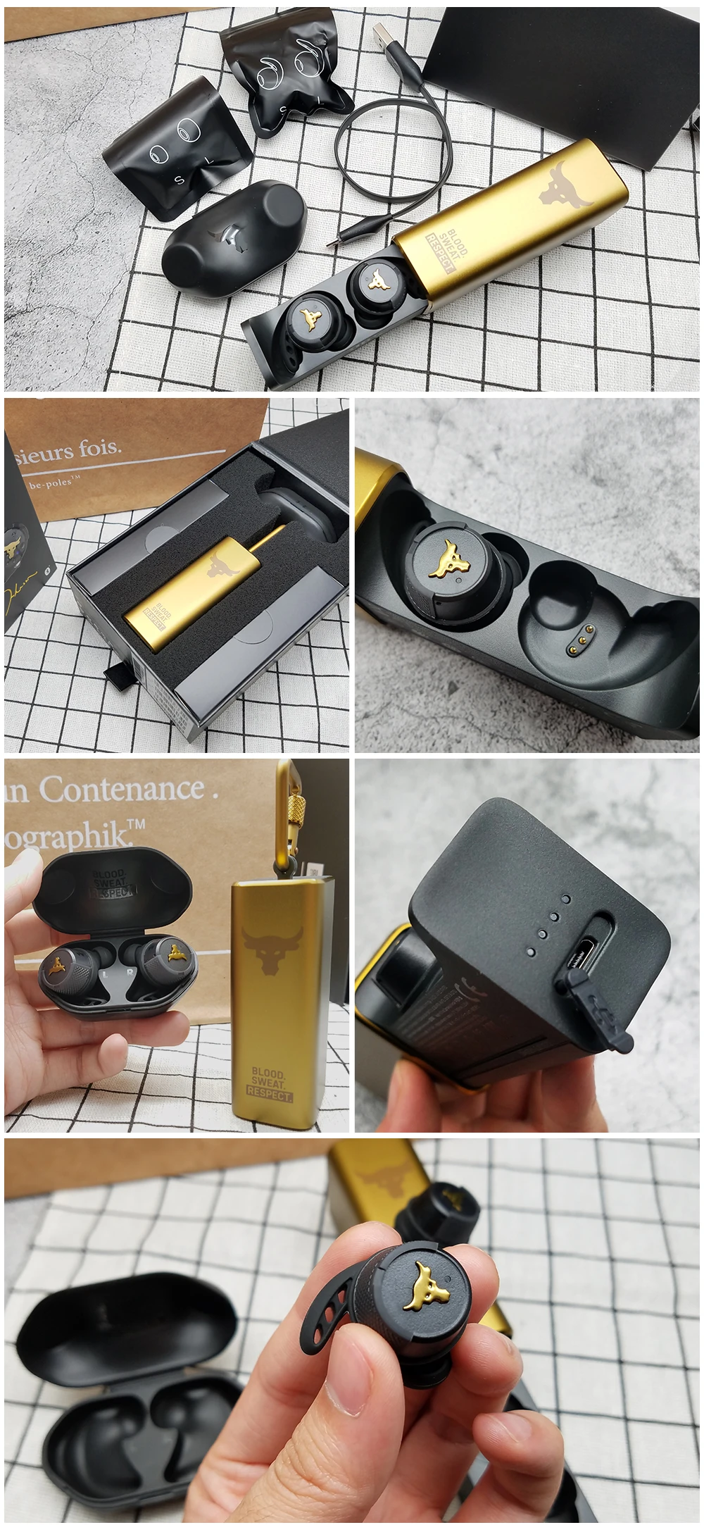 JBL мкА рок наушники-вкладыши TWS с вкладыши Беспроводной Bluetooth V4.2 наушники спортивные туры Wiessless Водонепроницаемый Earphonewith зарядным устройством и микрофоном