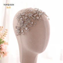 TOPQUEEN HP273 Роскошная Свадебная повязка на голову Потрясающие вечерние украшения для волос свадебная корона цветок головные уборы свадебная тиара для свадьбы