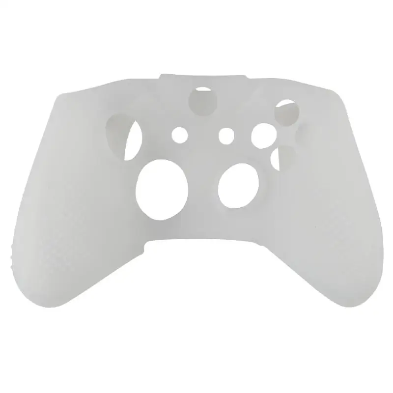 White Silicone Rubber Skin Protective Case Cover for Microsoft Xbox One S Control - Color: White