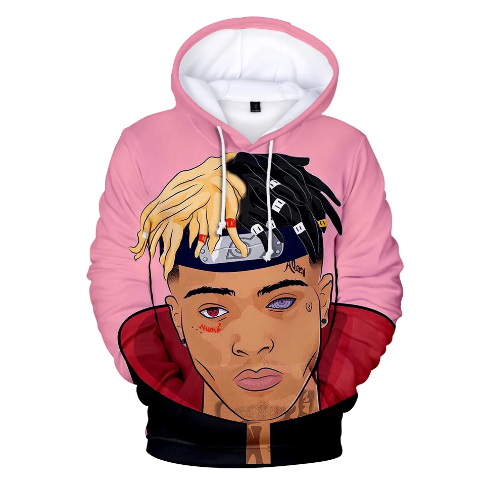 Rapper XXX Tentacion XXXTentacion 3D толстовки для мужчин/мальчиков пуловер передний карман уличная хлопковая толстовка хип хоп верхняя одежда