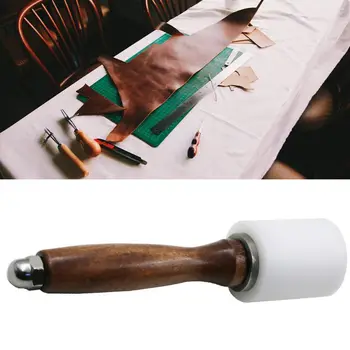 

Leather Carving Hammer DIY Craft Cowhide Punch Cutting Nylon Hammer Tool with Wood Handle Leathercraft Carving Hotselling 63HF