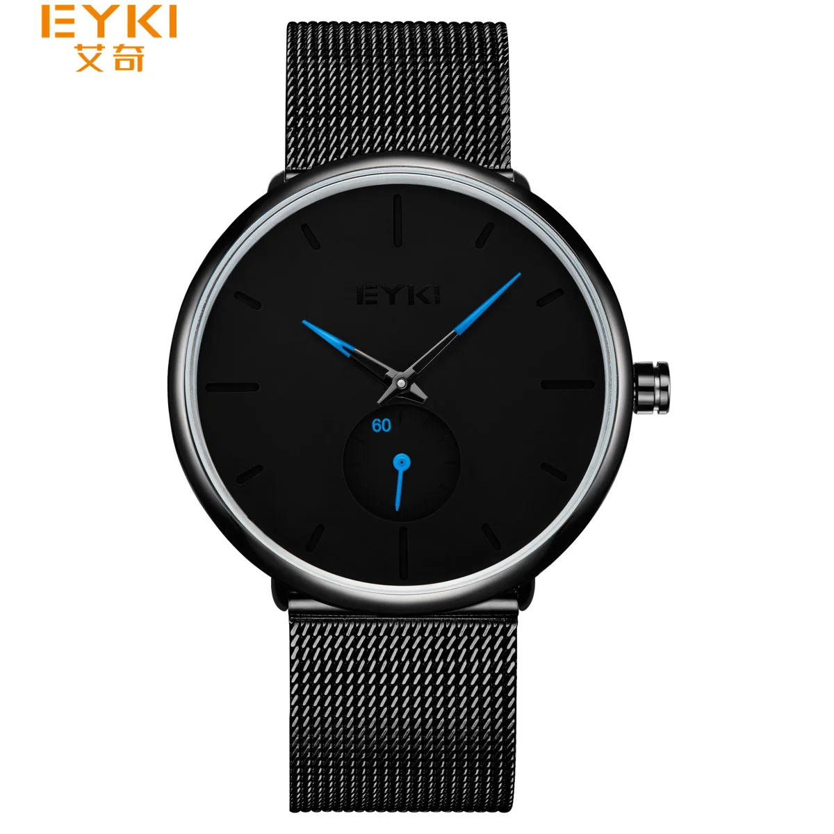 

Eyki New Style Fashion Milan Nice, Nizza Mesh Chain MEN'S Watch Cool Separate Small Seconds Business Style Watch