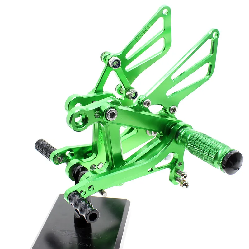 CNC алюминиевый мотоцикл Rearset мотоцикл подножка задние наборы регулируемая подножка для Kawasaki Ninja ZX6R ZX636 ZX 636 2003-2004