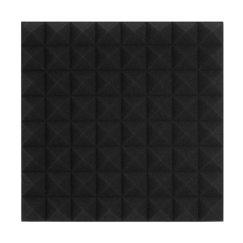 Черный 50x50x5,5 см акустическая пена звукопоглощение Клин плитка для студии/музыки Y1QB - Цвет: Черный