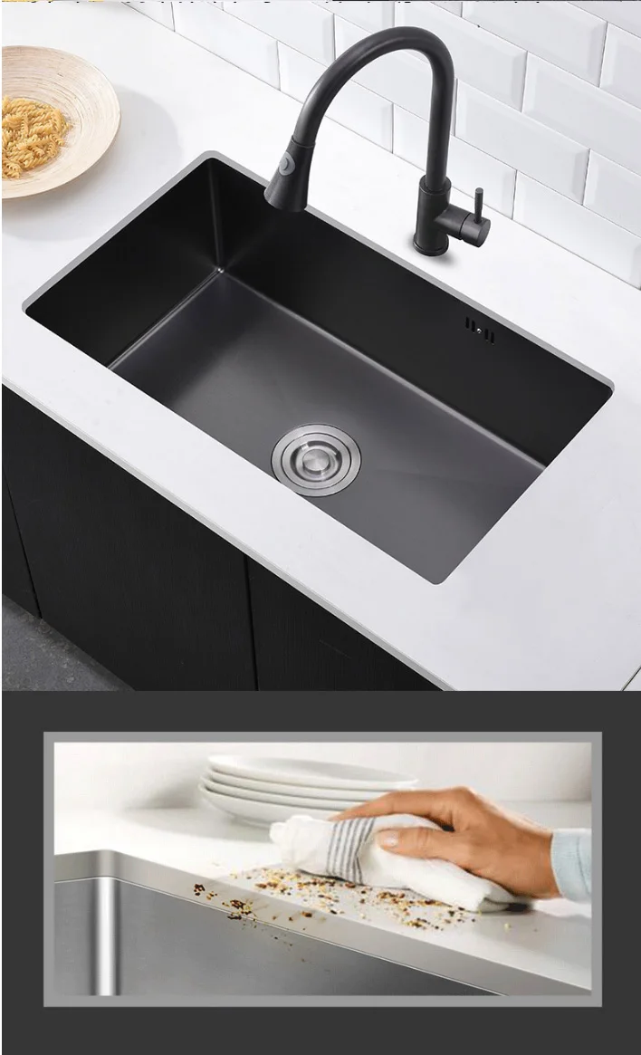 Black Single Kitchen Sink Above Counter Or Udermount Vegetable Black Single Kitchen Sink Above Counter