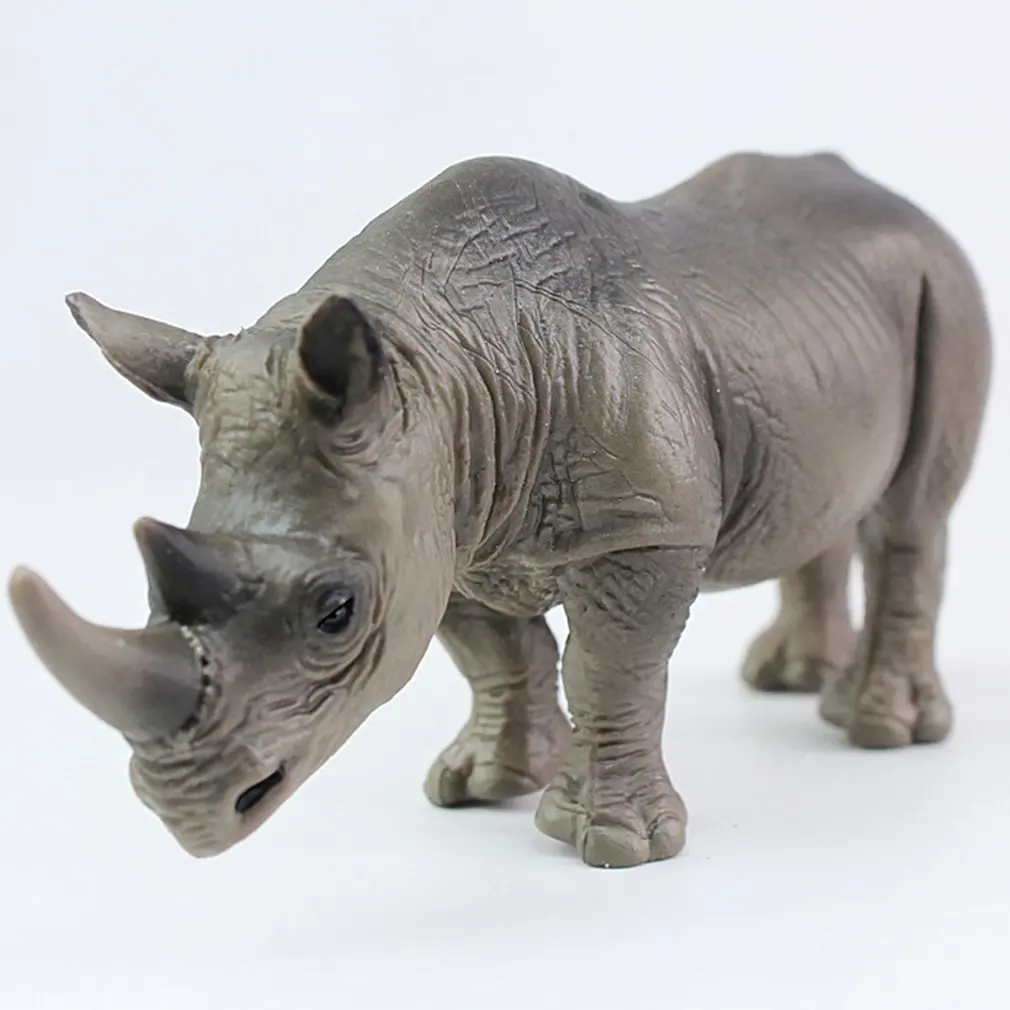 

Simulation Rhinoceros Figure Collectible Toys Rhinoceros Wild Animal Action Figures Kids Animal Sandtable Scene Toy