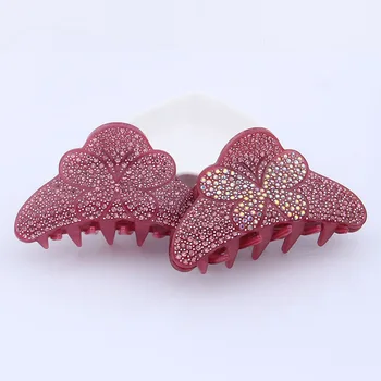 

New Women Girls Rhinestone Hair Jewelry Korean Claw Clip Luxury Actate Large Size Butterfly Parrten Hair Claw Clip