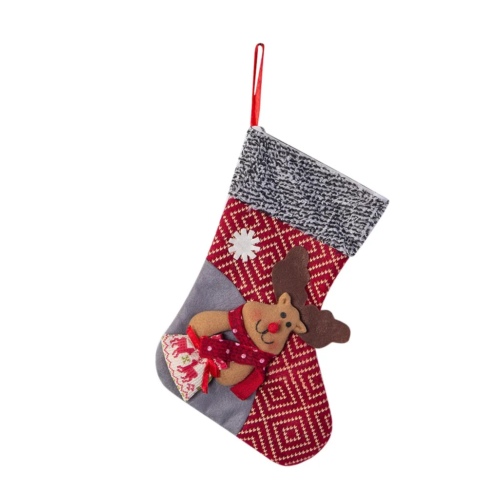 Рождественские чулки s мини-носки Kerst декоративные рождественские чулки носки подарок держатель сумки Рождество Санта Клаус сумки Счастливого Рождества - Цвет: B