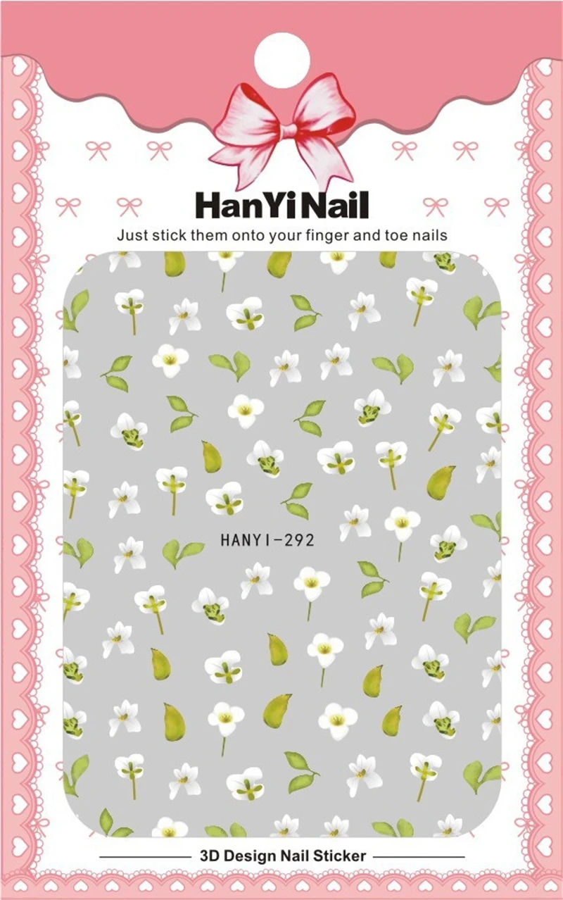 Nusx Water Transfer Nail Sticker New Arrivial Lavender Series Water Decal Flower Leaf 3D Manicure Sticker Nail Art Decor ST011 - Цвет: 292