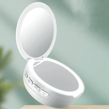 

Wireless Bluetooth Speaker LED Mini Fashion Gift Home Cosmetic USB Rechargeable LED Light 3X Magnifying Dimmable Vanity Mirror