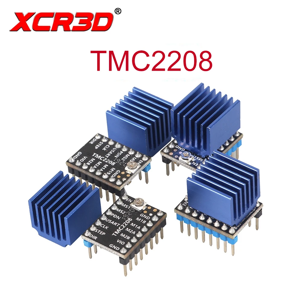 XCR3D TMC2208 V2.0 Stepper Motor Driver Module StepStick For Motherboard Is Ultra-Quiet With Heat Sink 3D Printer Parts | Компьютеры и