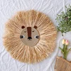 Home decoration Tapestry Handwoven Cartoon Lion Hanging Decorations Cute Animal Head Ornament Children room Wall Hanging 3