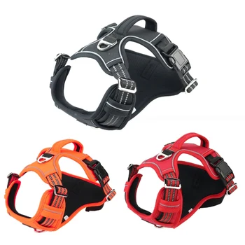 

1PC Dog Harness Medium And Large Dogs Training Harness Waterproof Durable Vest Removable Chest Pad Harnesses Outdoor Pets Supply