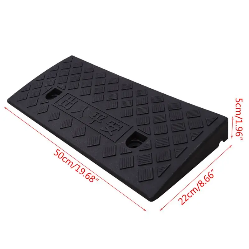Car Access Ramp Triangle Pad Speed Reducer Durable Threshold for Automobile Motorcycle Heavy Wheelchair Duty Rubber images - 6