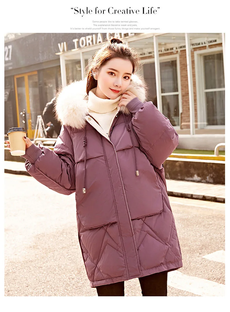 Winter New Style WOMEN'S Dress down Jacket Cotton-padded Clothes Thick Coat Short Puffy Versatile down Coat Cotton-padded C