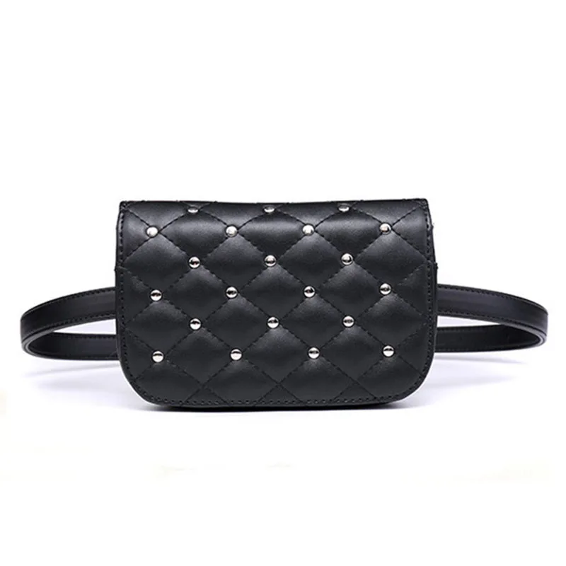 Women Waist Bag Fanny Pack Fashion Rivet Shopping Business New Korean Leisure Small Chest Leather Hip Belt | Багаж и сумки