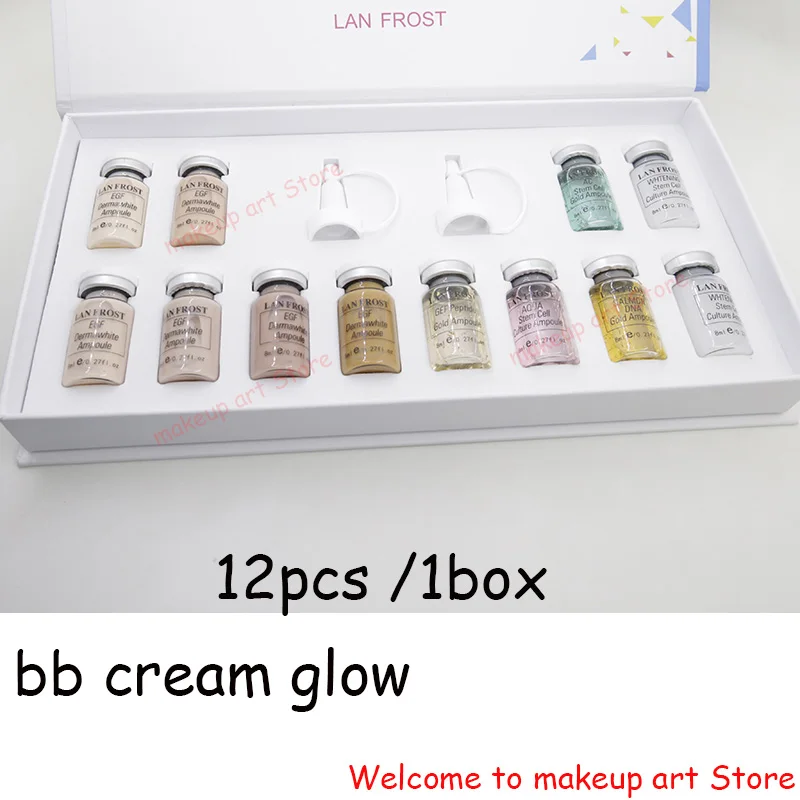 12pcs bb cream3 7 эффект светодиодный светильник bb крем машина Микроиглы ручка для bb крем stayve Белый Осветляющий основа bb крем красота ручка - Цвет: 12pcs bb cream3