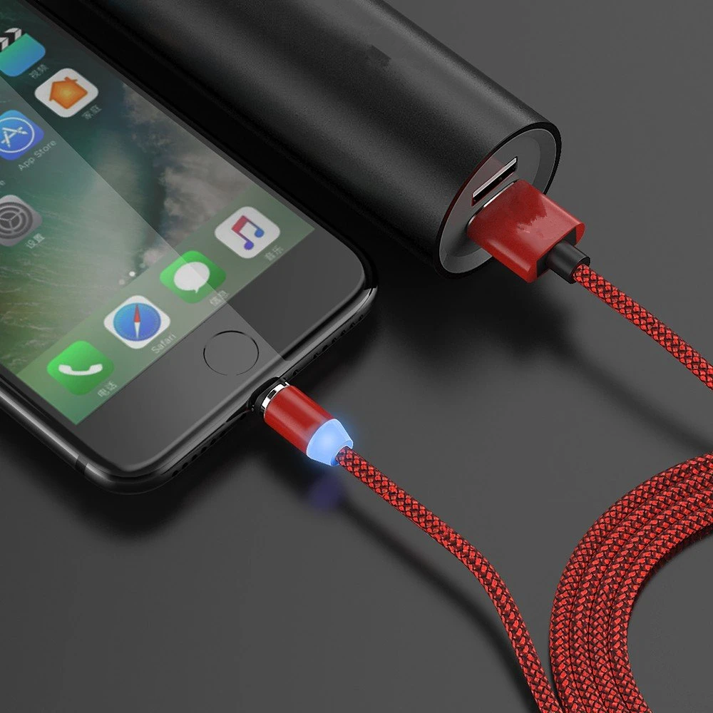 Магнитный usb-кабель 2 м для iPhone X XS MAX XR 8 7 6 6S 5 PLUS, быстрая зарядка, 8-контактный usb-кабель, магнитный шнур для зарядного устройства
