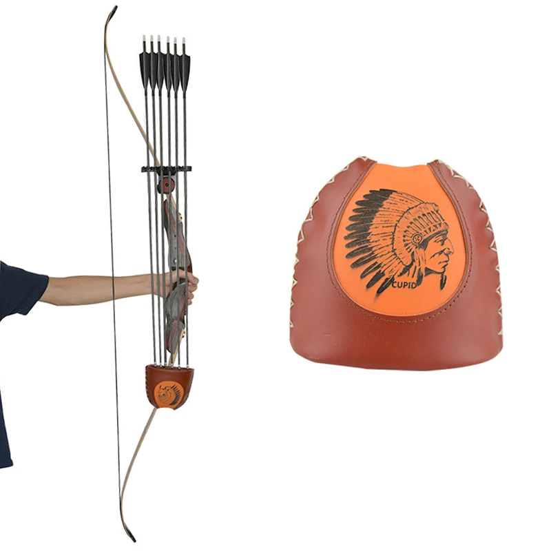

Archery Arrow Pot Quick Quiver Holder Portable Release Arrows Recurve Bow Longbow Leather Outdoor Shooting Hunting Accessories