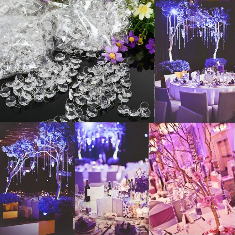 1 шт. прозрачные Восьмиугольные бусины для украшения свадьбы|Жалюзи шторы и