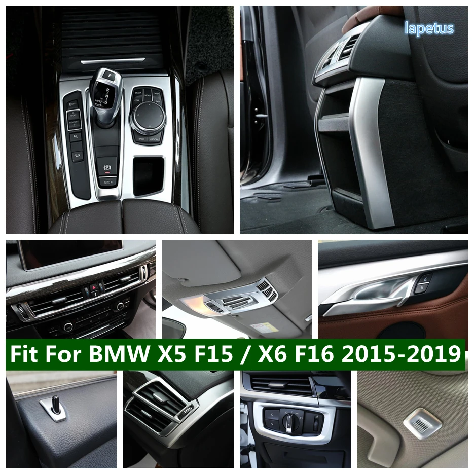 

AC Vents / Gear Shift Box / Safety Belt / Window Lift / Microphone Cover Trim Matte Fit For BMW X5 F15 / X6 F16 2015 - 2019