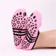 Бандажные носки из чистого хлопка для йоги, женские нескользящие носки без задника, спортивные носки для танцев, носки для фитнеса, пилатеса