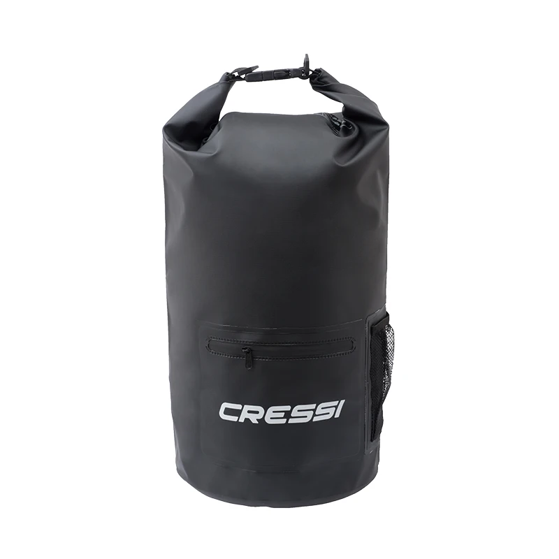 Cressi 10L 20L сухой мешок водонепроницаемый Дайвинг оборудование сумка погружение подводное плавание Плавание дрейфующий мешок с передней молнией - Цвет: Black 20L
