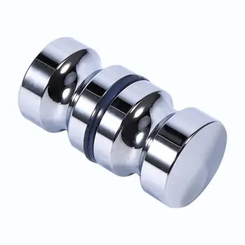 

Aluminum Alloy 1.1" Dia Single Glass Door Knob Bathroom Shower Cabinet Handle with Screw Hardware Tool