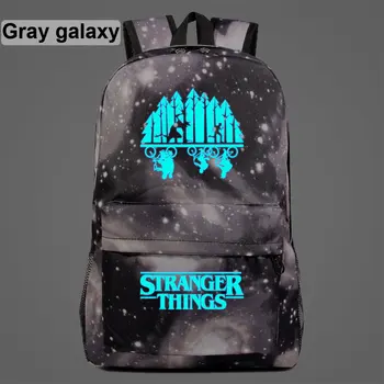 

AL2009 New Luminous US TV Series Stranger Things Boy Girl School bag Teenagers Student Schoolbags Women Packsack Men Backpack