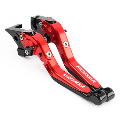 Для Honda FORZA 300 125 250 2010- аксессуары для мотоциклов регулируемые складные удлиняющиеся тормозные рычаги сцепления ручка бар - Цвет: red black